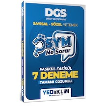 Yediiklim Yayınları 2027 Ösym Ne Sorar Dgs Sayısal Sözel Yetenek Tamamı Çözümlü Fasikül Fasikül 7 Deneme