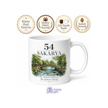 Sakarya Plakalı Sakarya Nehri Ve Çark Mesiresi Hatıra Kupası Hediye Bardak Beyaz / Çok Renkli