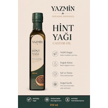 Hint Yağı 250 Ml %100 Doğal Ve Saf Hint Yağı, Soğuk Sıkım Castor Oil, Katkısız Bitkisel Yağ, Ricinus Yağı