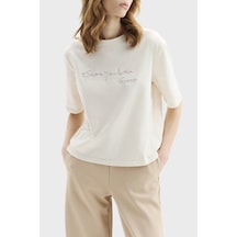 Guess Bayan T Shirt V6rı09 I3z14 G012 Beyaz
