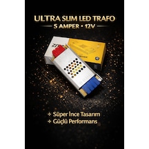 Ultra Slim Led Trafo 5 Amper,12 Volt -