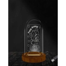 Happy Birthday Fanus Lamba 3 Boyutlu Ofiste Ve Ev Dekorasyonu Ele Ahşap