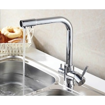 Su Arıtma 3 Çıkışlı Dual Flow Evye Mutfak Bataryası