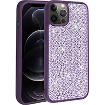 Apple Uyumlu iPhone 13 Pro Max Parlak Taşlı Tasarım Zore Ston Kapak