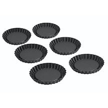 Fisko Tart Kalıbı Seti 6'lı - 11 Cm Siyah