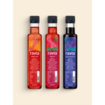 3'lü Ürün - Ravla Hibiskus Özü 340g / Yaban Mersini Özü 340g / Vişne Özü 340g