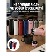Uzun Süre Isı Koruma Sağlayan Dijital Göstergeli Termos Yeni Nesil - Lisinya Pembe