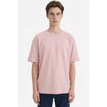 DeFacto %100 Pamuk Oversize Geniş Kalıp Bisiklet Yaka Basic Düz Kısa Kollu Tişört T7037AZ25SMPR347