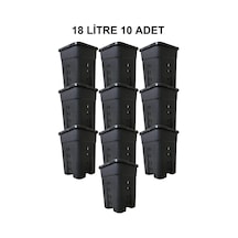 Grow Wizard Delikli Kare Air Pot Saksı 18 Litre 10 Adet