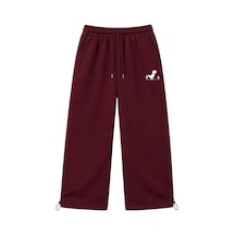Zaee Dino Nakışlı Ayarlanabilir Paça Baggy Eşofman Altı Bordo