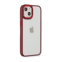 Apple Uyumlu iPhone 14 Plus Uyumlu Kılıf Dora Kapak - Kırmızı