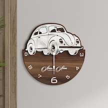 Bk Gift Kişiye Özel İsimli Dekoratif 45cm Ahşap Duvar Saati-1 , Ev Hediyesi , Arkadaşa Hediye , Sevgiliye Hediye Bitmeyen137049 Bk Gift Çok Renkli