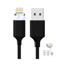 Manyetik Mıknatıslı Lightning Şarj Kablosu Siyah Hasır-Örg (183891337)