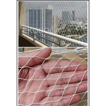 Balkon Filesi 2 5x6 Metre Kuş Kedi Güvercin Önleme Ağı