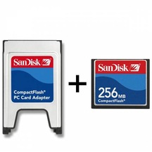 Sandisk Pcmcıa Cf Adaptör + 256Mb Cf Kart Cnc Kart Adaptör