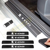 Peugeot 106 Karbon Kapı Eşiği Sticker (4 Adet)