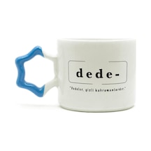 Dede Baskılı Mavi Kulplu Yıldız Kupa