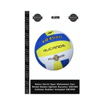 Delux Serisi Spor Malzemesi Sarı Model Beden Eğitimi Rucanor Vb3500 Celluler Rubber Voleybol Vb3500 Beyaz - Sarı