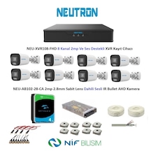 Neutron 2mp 8 Kameralı Sesli Dış Ortam Ahd Full Kamera Seti 4tb