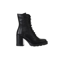 01WV0506 Bueno Shoes Siyah Deri Kadın Topuklu Bot
