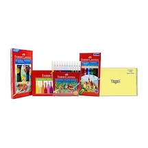 Faber-castell 4'lü Boya Seti + Resim  Defteri