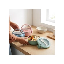 700 Ml Kapasiteli Paslanmaz Çelik Lunch Box, Kilitli, Saplı Ve Renkli Seçeneklerle Taşıma Kabı