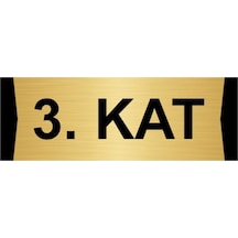 3.kat 5x20cm Altın Renk Metal Yönlendirme Levhası