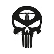 Tata Kuru Kafa Punisher Araba Sticker Yapıştırma