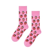Carnaval Socks Unisex Pembe Çilek Yaz Renkli Çorap Çok Renkli