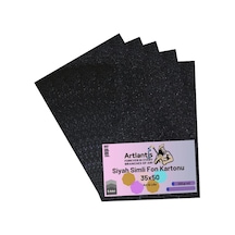 Siyah Simli Karton 35x50 5 Adet Artlantis Simli Karton Siyah 5 Adet 35*50