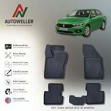 Fiat Egea 2015 Sonrası Uyumlu Havuzlu Oto Paspas Sedan