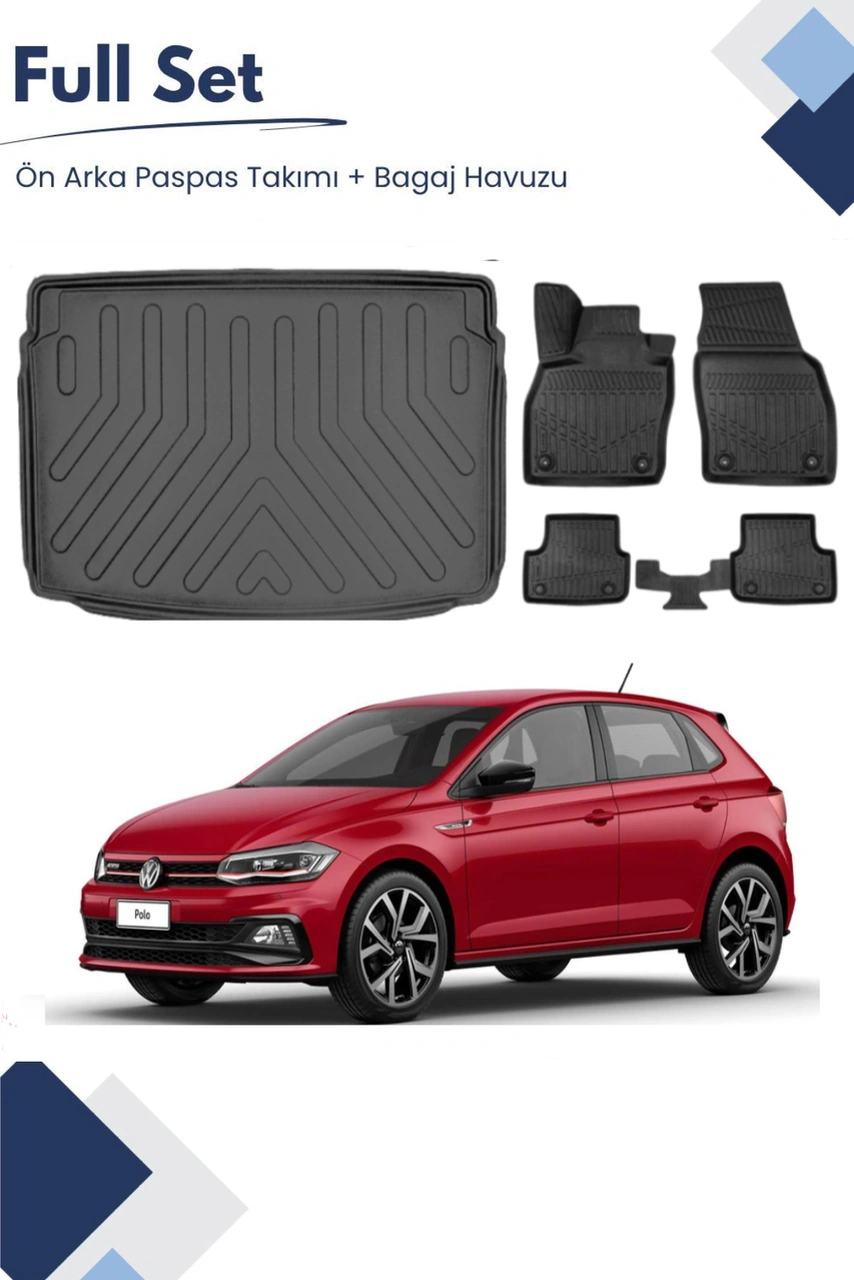 Volkswagen Polo 2025 Model Tam Uyumlu Paspas+üst Bagaj Havuzu Seti