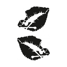 Dudak Araba Araç Sticker Yapıştırma