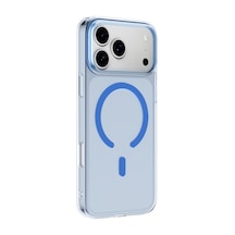 Apple İphone 18 Pro Combo Sert Şeffaf Magsafe Kapak - Açık Mavi