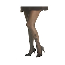 Vog İnce Desenli Külotlu Ester Siyah 2 Siyah