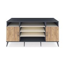 Kronos Konsol 5 Raflı 2 Kapaklı 176x59x83 Antrasit-çam/aytaşı Çam/aytaşı