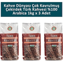 Kahve Dünyası Çok Kavrulmuş Türk Kahvesi 3 x 1 KG