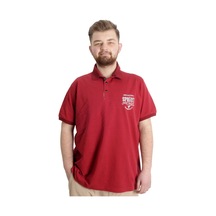Mode Xl Büyük Beden Erkek T-Shirt Polo Industry 23316 Bordo 001