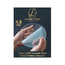 4.8mm Şeffaf Yuvarlak Pleksi Levha - Kusursuz Lazer Kesim Akrilik Disk Adet Seçenekli - Cam Alternatifi Gümüş