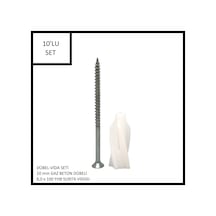 Dübel-vida Seti, Gaz Beton Ytong Dübeli 10 Mm, 6,0x100 Yhb Sunta Vidası, 10 Adet