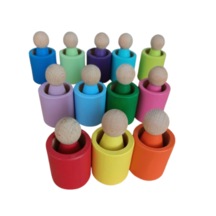 Moccotoys 12 Li Waldorf Peg Bebek & Kase Seti Renkli