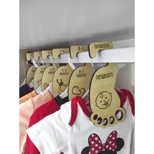 Plakethome Bebek Dolabı Ayracı,Dolap Içi Ahşap Askılık Set,Dolap Düzenleyici