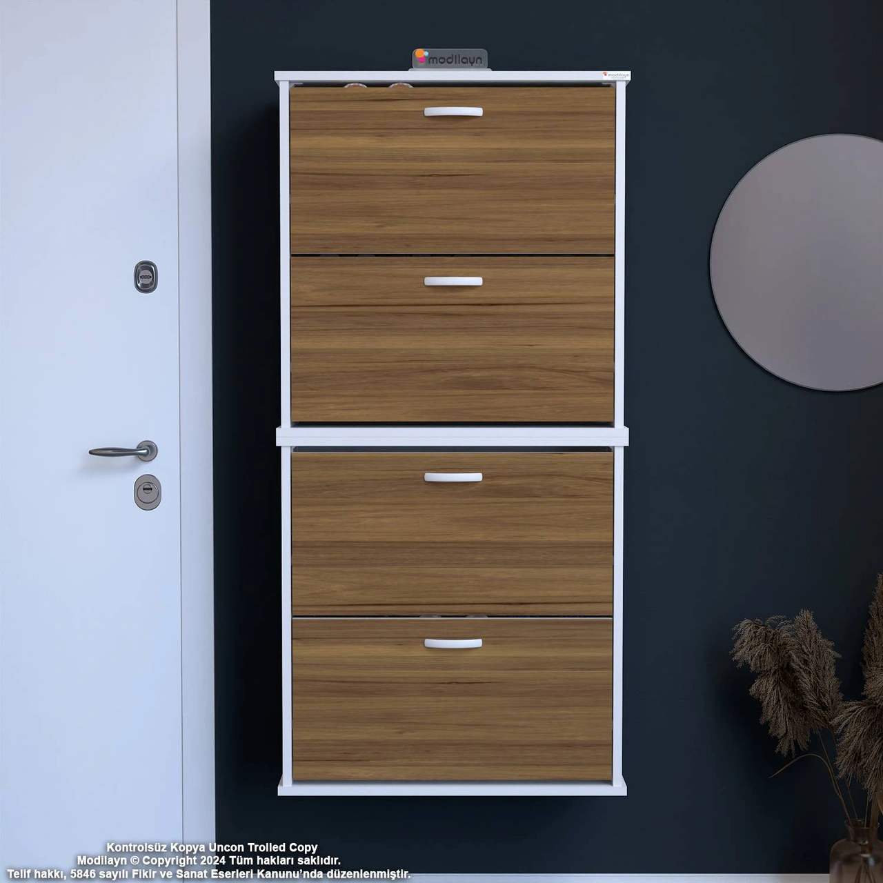 Asaf 2 Li Ceviz Renk Asma Ayakkabılık Antre Ho 4 Düşer Kapak 8 Raf Bölme Ayakkabılık 72x148x25,5 Cm Ceviz Asaf 2 Li Ceviz Renk Asma Ayakkabılık Antre Ho 4 Düşer Kapak 8 Raf Bölme Ayakkabılık 72x148x25,5 Cm Ceviz