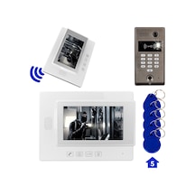 Powermaster Parmak İzi Girişli Görüntülü Diafon Kapı Zili Sistemi 1 Dairelik Gece Görüşlü Dokunmatik Ekran İnterkom