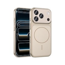İphone 17 Pro Kılıf M-safe Şarj Özellikli Kamera Korumalı Formen Kapak Gold