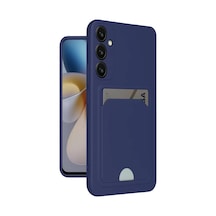 Newface Samsung Galaxy A35 5g Kılıf Kelvin Kartvizitli Silikon - Lacivert