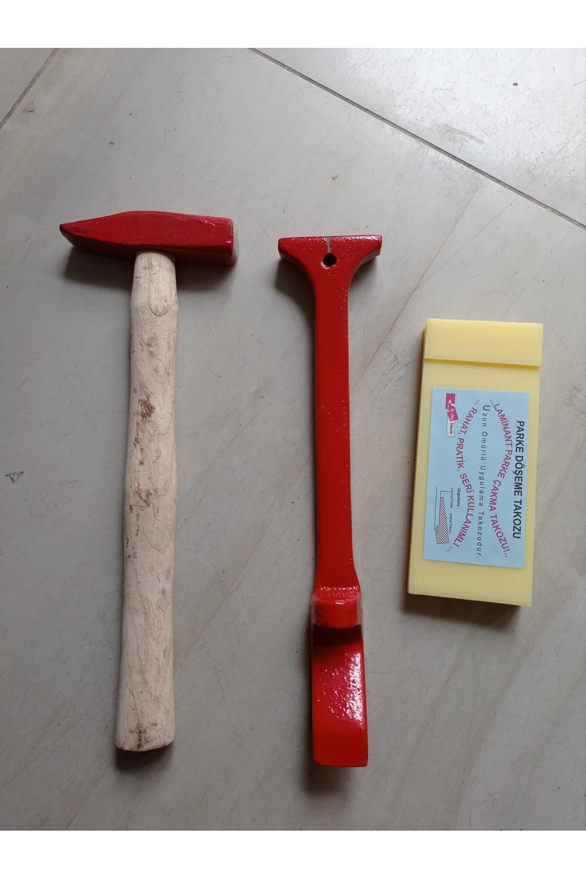 Laminant Parke Pro Usta Seti 2,5 17cm Kestamid Döşeme Çakma Takoz 500gr Çekiç 3 32cm Çektirme Demir