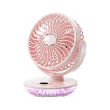 Şarjlı Masaüstü Mini Klima Serinletici Fan Rgb Led Işıklı Vantilatör Askılı Fan