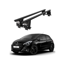 Royal Peugeot 208 2015-2019 Uyumlu Siyah Kilitli Ara Atkı Port Bagaj Tavan Barı