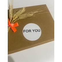 For You Siyah Yazılı Yuvarlak Yapışkanlı Etiket 3x3 Cm 150 Adet